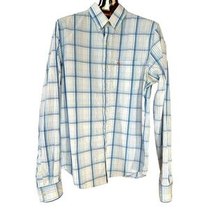 Abercrombie & Fitch Men's Plaid Check Shirt Muscle Fit Button-Down Size Large